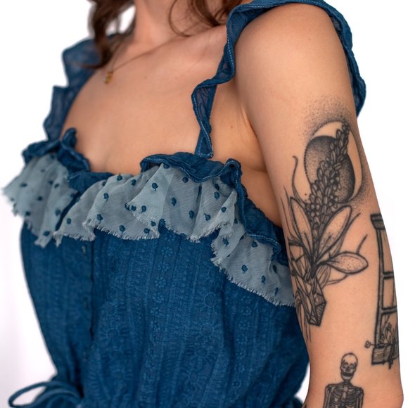 ASTR The Label • Small • Sleeveless Blouse • Indigo Blue - Picture 5 of 8